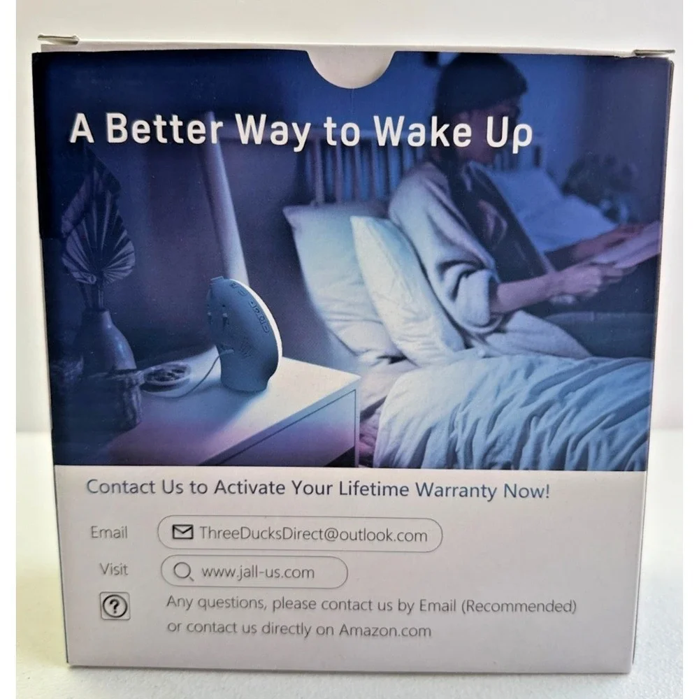 Jall Color Changing Smart Wake Up Light Sunrise Dual Alarm Clock Radio K8 NEW